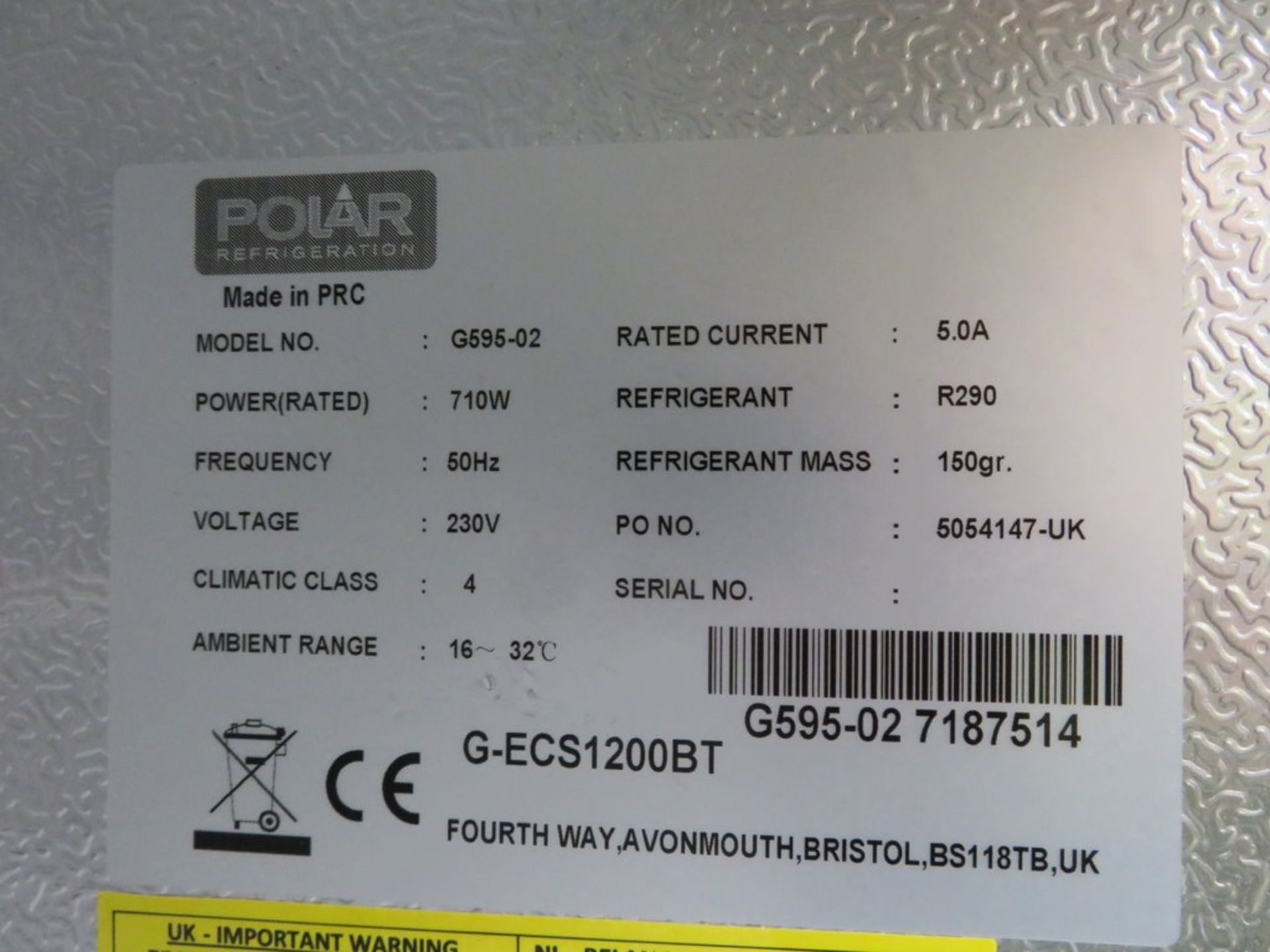 Polar G595-02 double door freezer - Image 8 of 10