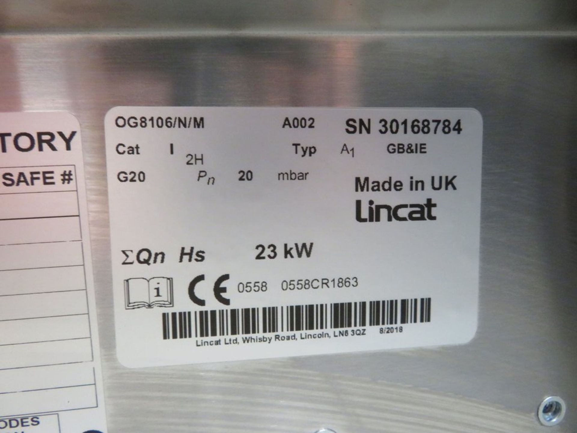 Lincat OG8101 single tank fryer, natural gas - Image 7 of 8