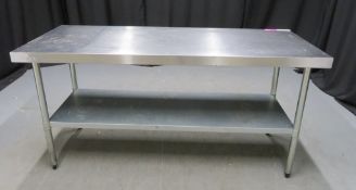 Vogue stainless steel prep table 1800mm L x 700 D x 900mm H