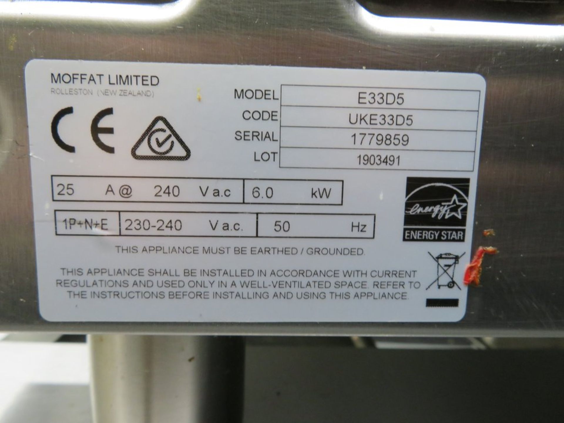 Blue Seal Turbofan E3D55 combi oven, 1 phase electric - Image 8 of 10