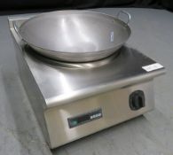 Heavy duty commercial induction wok, 3 phase electric, new