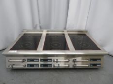 Heavy duty commercial 6 zone induction hob, 3 phase electric, new