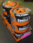 6x Rolls Black Tough & Wide Gorilla Tape