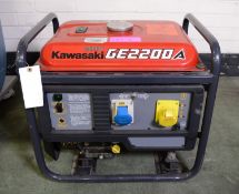 Kawasaki OHV GE2200A Generator 115v 230v 2.2KVA.