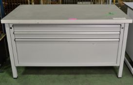 Grey Workbench 3 Drawer L 1500 x W 800 x H 840mm.