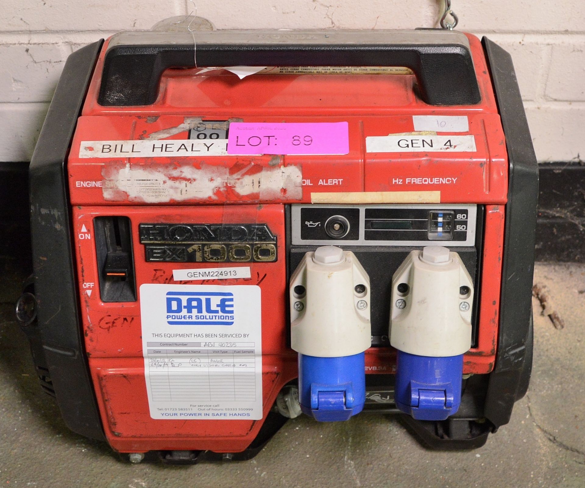 Honda EX1000 Generator Portable 240v Spares Or Repair.