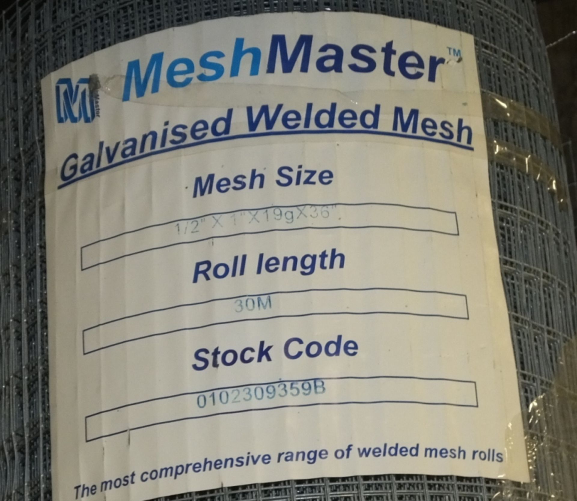 4x rolls of Meshmaster galvanised welded mesh - 30M rolls - Image 3 of 4