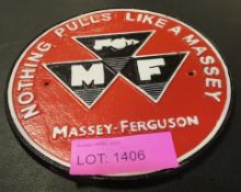 Massey Ferguson Cast Iron Sign