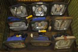 9x Industrial workshop lights