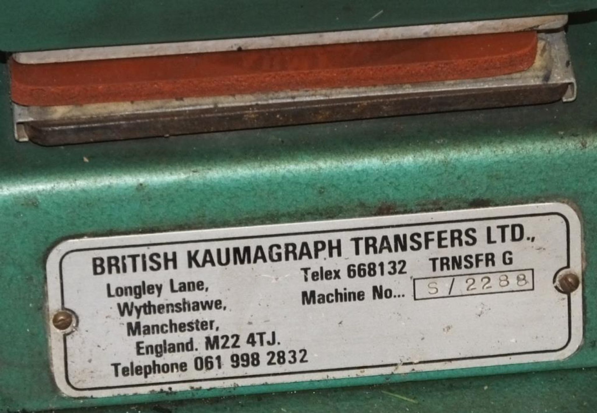 British Kaumagraph Transfers Ltd clothing press - Bild 2 aus 3