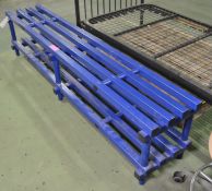 Blue Plastic Bench L2000 x W400 x H460mm.