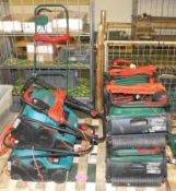 5x Qualcast mowers, 2x Bosch lawnmowers