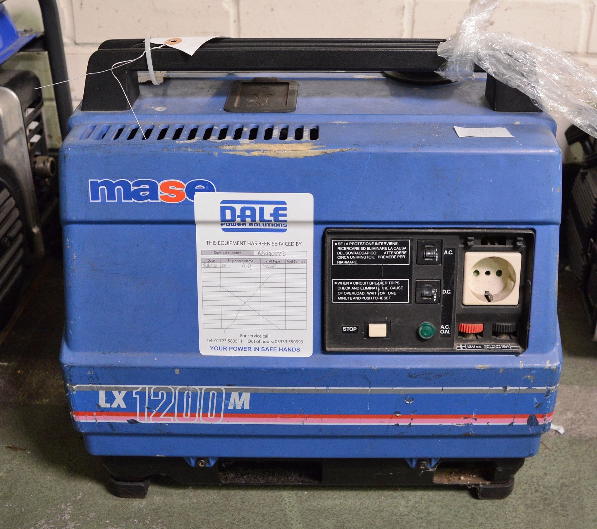 Mase LX 1200M Generator Portable 240v 1.2kW. - Image 2 of 2