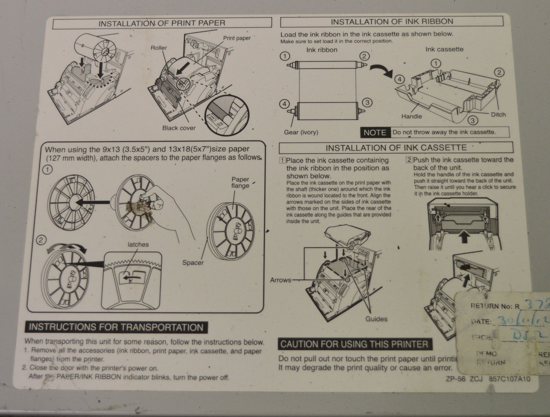 5x Mitsubishi CP9600DW Printer. - Image 3 of 3