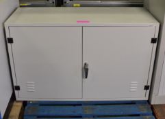 Metal Cabinet 2 Door No Key L1100 x W400 x H690mm.