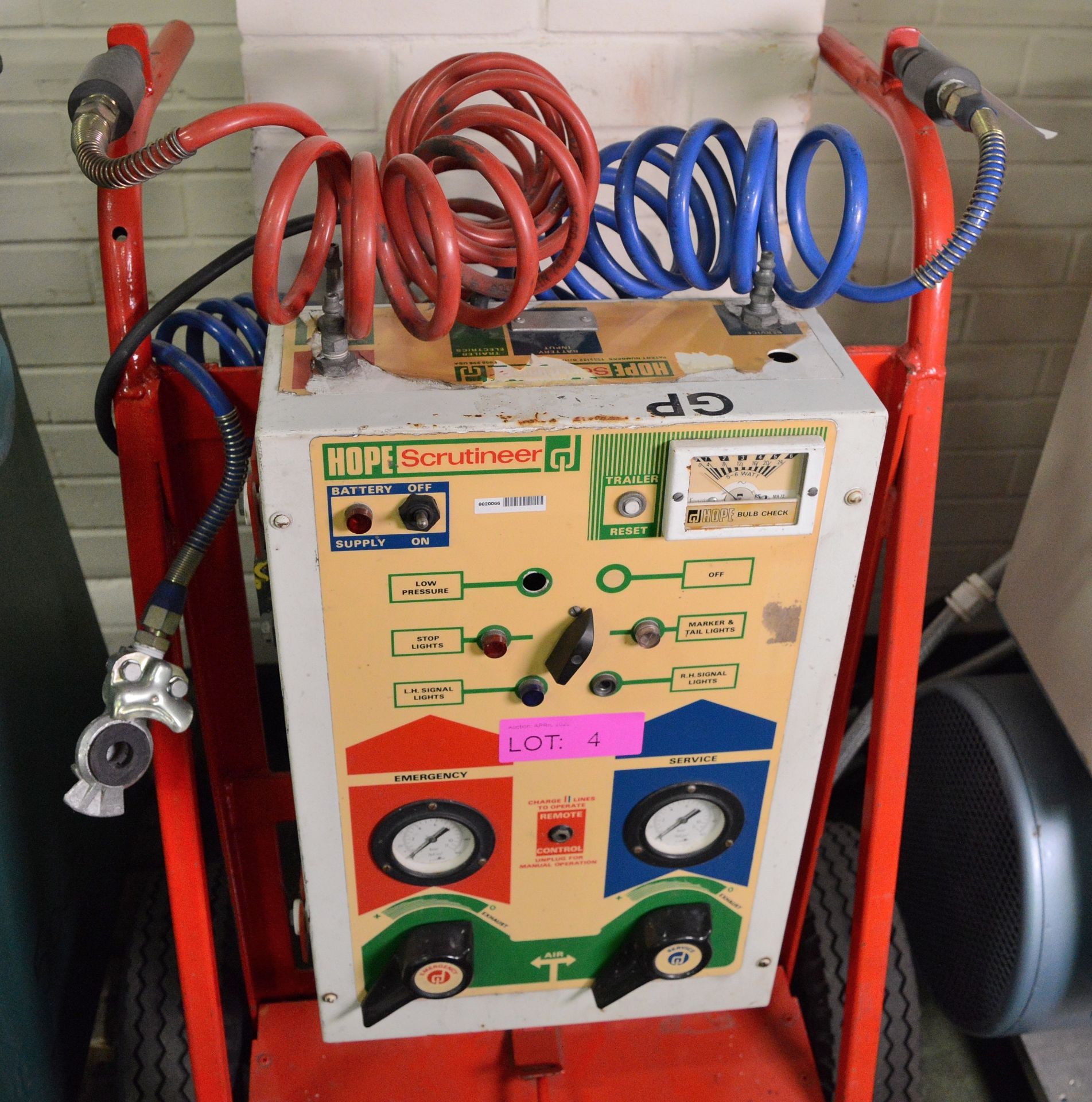 Hope Scrutineer Commercial Vehicle Tester Trolley. - Image 3 of 3