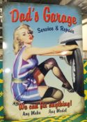 Dads garage tin sign