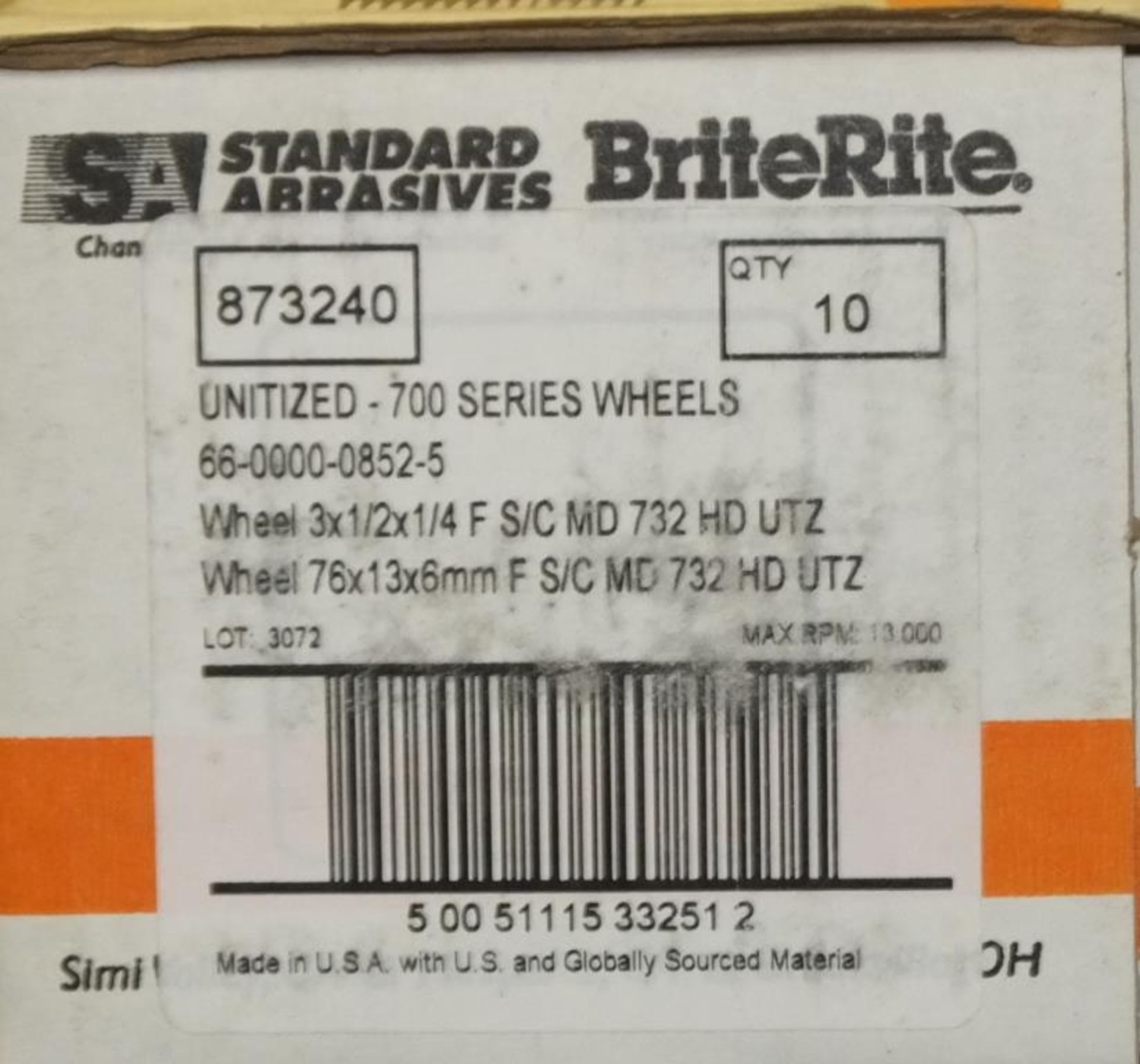 10 boxes Standard Abrasives wheels type 732 - 10 per box - Image 3 of 3