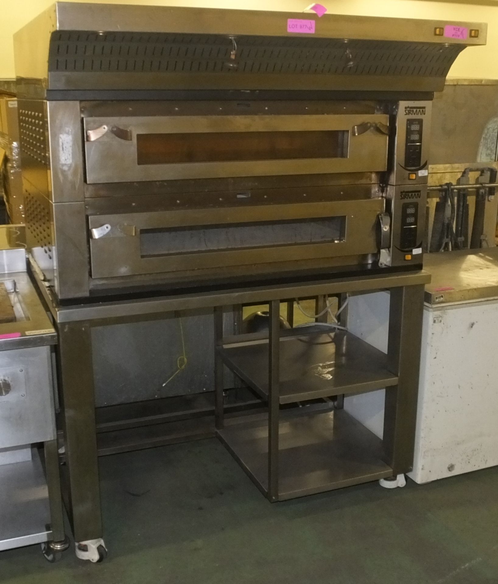 Sirman Cappa Vesuvio 106X70 Faretti Two Deck Oven W1400 x D1170 x H1850mm