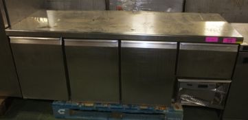 Caravell 3 door countyer top fridge - damaged panel - as spares