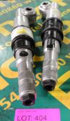 2x Desoutter Pneumatic Impact Angle Wrenches.