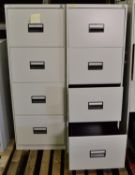 Filing Cabinet 4 Drawers No Key L470 x W620 x H1320mm.