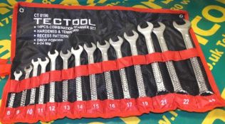 Tectool 14 piece combination spanner set