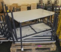 5x Rigid leg wooden tables