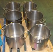 6x Cooking pots