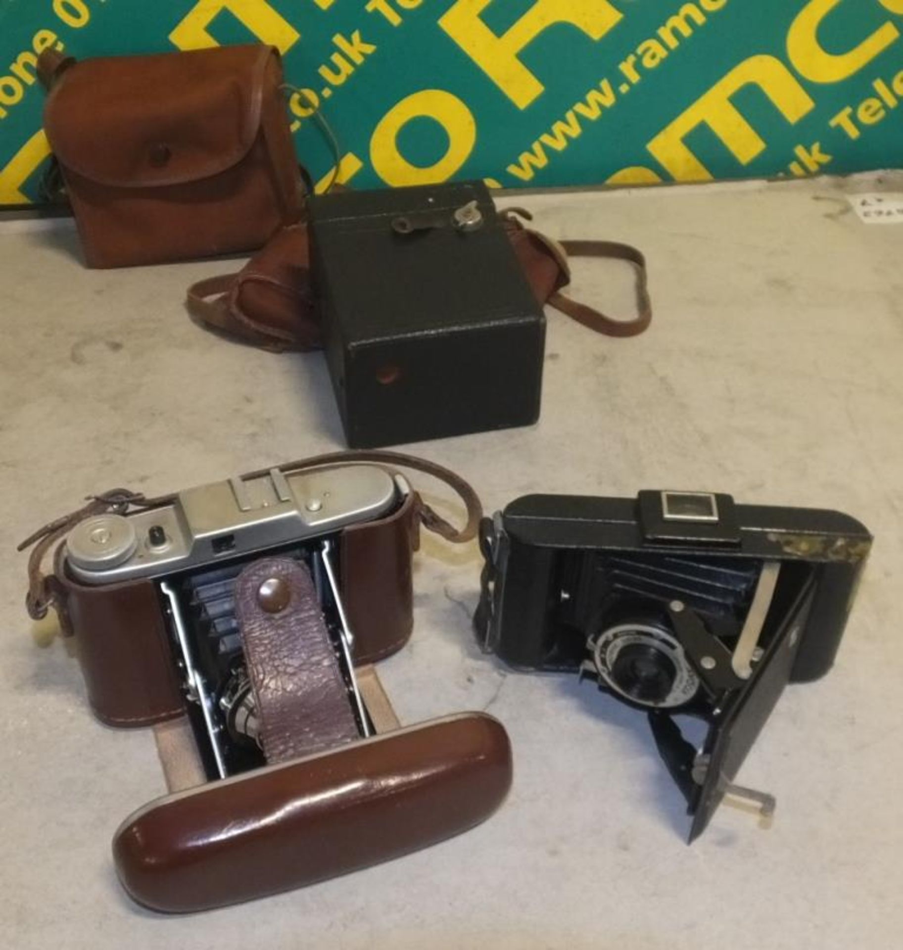 Kodak Brownie camera, Odax camera with Vario lens, Canadian box camera