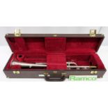 Besson International BE706 Fanfare Trumpet With Case. Serial Number: 882563. Please Note T