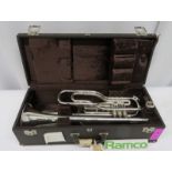 Besson International BE707 Fanfare Trumpet With Case. Serial Number: 867451. Please Note T