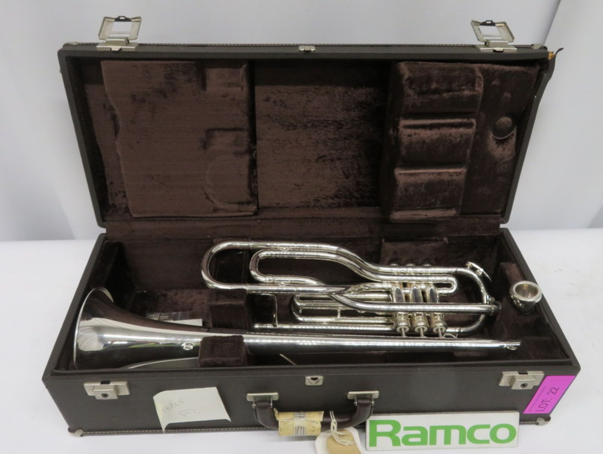Besson International BE707 Fanfare Trumpet With Case. Serial Number: 867451. Please Note T