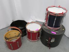 2x Premier 13.5"" Marching Side Drum And 1x Premier 13"" Side Drum Carcass.