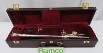Besson International BE706 Fanfare Trumpet With Case. Serial Number: 884558. Please Note T