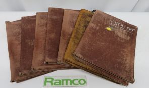 7x Soft Leather Music Pouches - Closed 15"" x 12"".