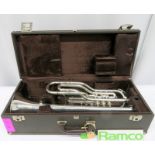 Besson 708 Fanfare Trumpet With Case. Serial Number: 838496. Please Note This Item Has Not