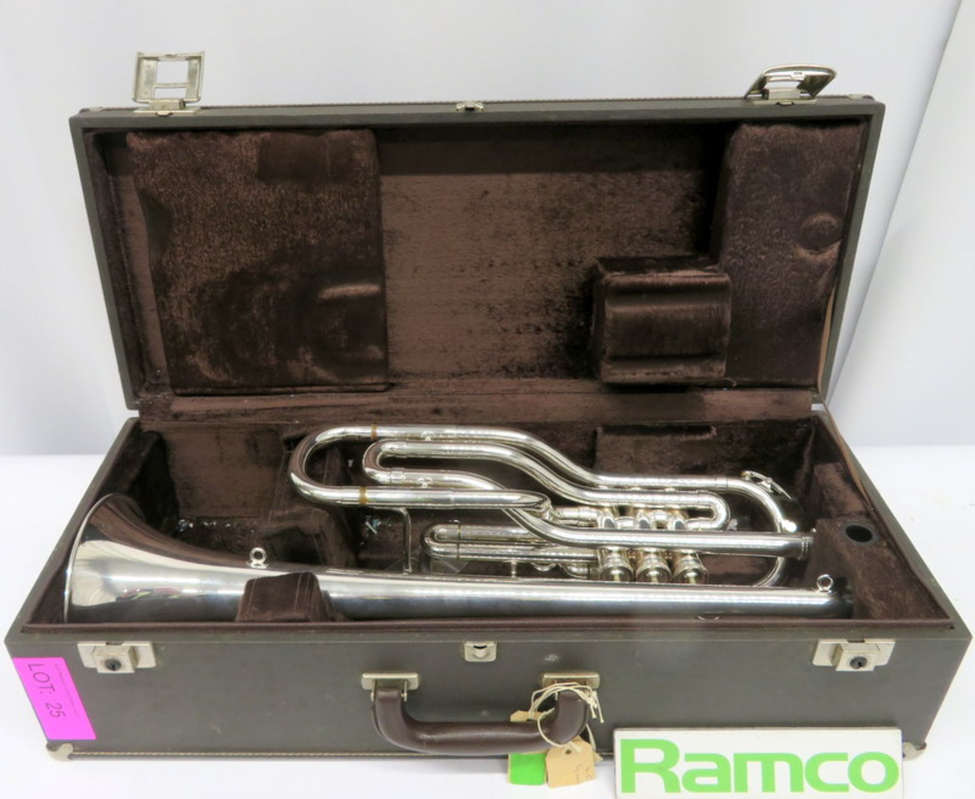 Besson 708 Fanfare Trumpet With Case. Serial Number: 838496. Please Note This Item Has Not