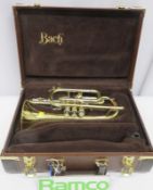 Bach Stradivarius 184 Cornet With Case. Serial Number: 511937. Please Note That This Item