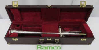 Besson International BE706 Fanfare Trumpet With Case. Serial Number: 885986. Please Note T