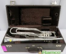 Besson 708 Fanfare Trumpet With Case. Serial Number: 785475. Please Note This Item Has Not