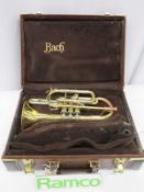 Bach Stradivarius 184 Cornet With Case. Serial Number: 519486. Please Note That This Item