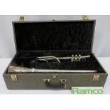 Boosey & Hawkes Imperial Fanfare Trumpet With Case. Serial Number: 591890. Please Note T