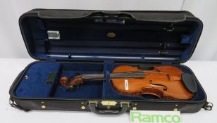 Violin Unbranded. Serial Number: Unknown. Approximately 24"" Full Length. Comes With Soft P