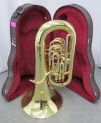 Besson BE982 Sovereign Bass Upright Tuba With Case. Serial Number: 09300055. Please Note T