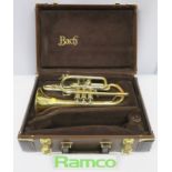 Bach Stradivarius 184 Cornet With Case. Serial Number: 547038. Please Note That This Item