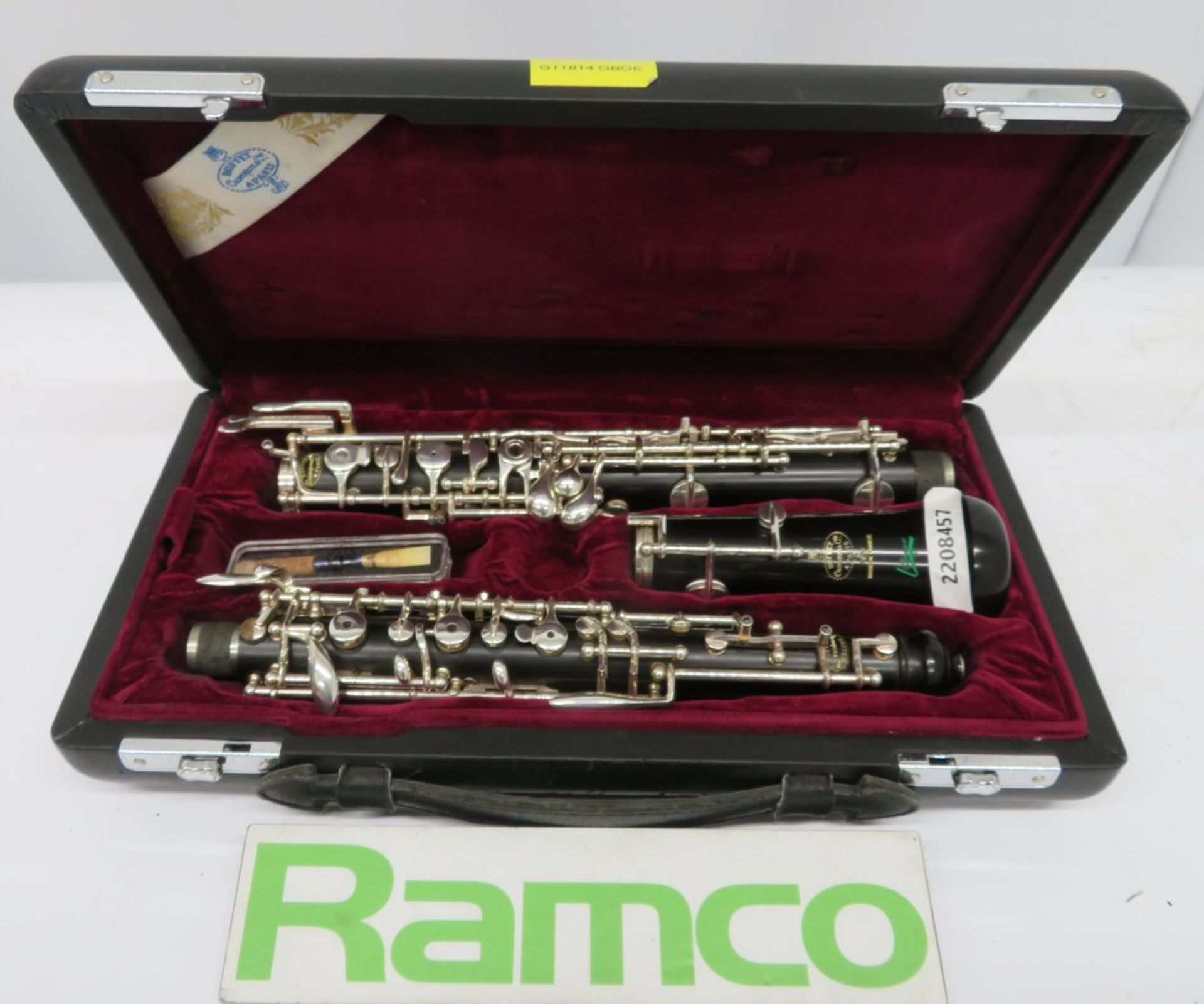 Buffet Green Line BC Oboe With Case. Serial Number: G11814. Please Note That This Item Has