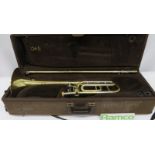 Vincent Bach Stradivarius 42 Tenor Trombone With Case. Serial Number: 18975. Please Note T