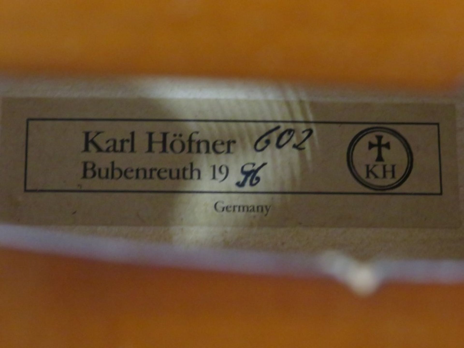 Karl Hofner 906 4/4 Cello. Serial Number: Unknown. 1996. Approximately 48"" Full Length. C - Image 13 of 16