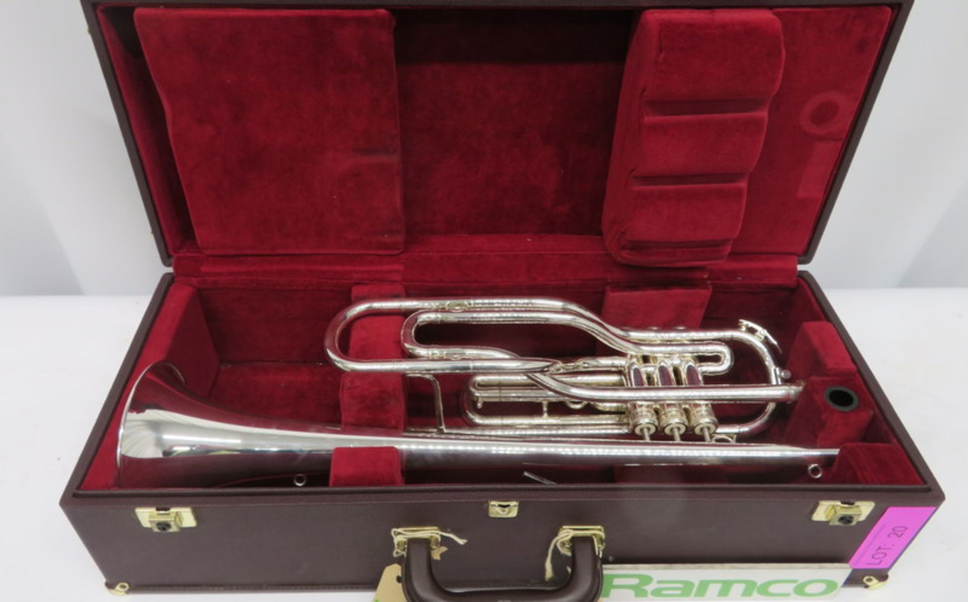 Besson International BE707 Fanfare Trumpet With Case. Serial Number: 883173. Please Note T